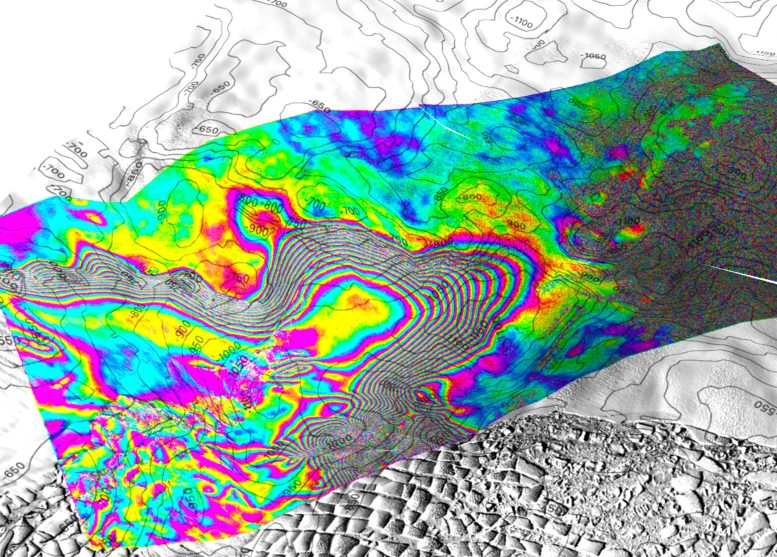 Radar data at Thwaites Glacier in Antarctica