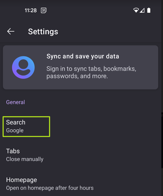 Tap “Search”