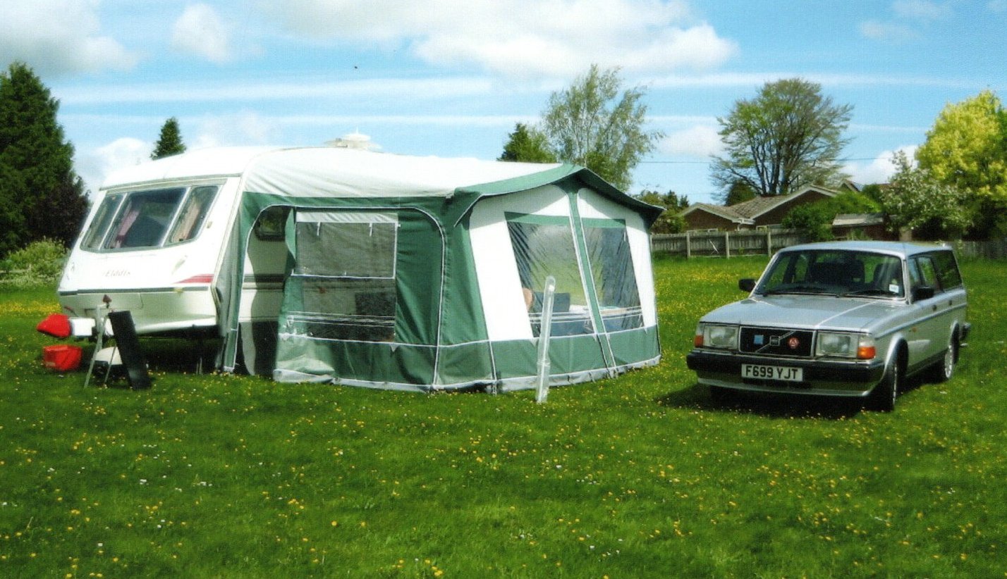 Volvos and caravans are a natural combination. Isaacs claims only a Volvo can meet the demands of his family holidays