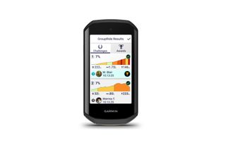 Garmin Edge 1050 screen with group ride awards